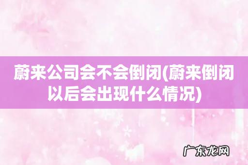 蔚来倒闭以后会出现什么情况 蔚来公司会不会倒闭