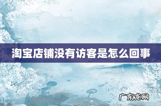 淘宝店铺没有访客是怎么回事