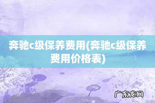 奔驰c级保养费用价格表 奔驰c级保养费用