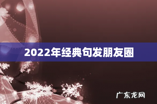 2022年经典句发朋友圈