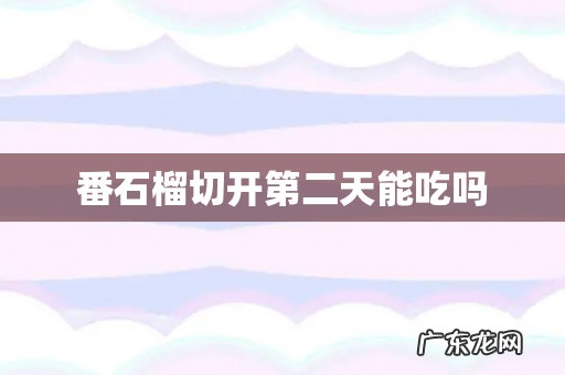 番石榴切开第二天能吃吗