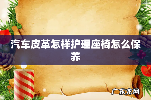 汽车皮革怎样护理座椅怎么保养