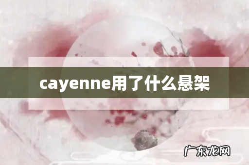 cayenne用了什么悬架