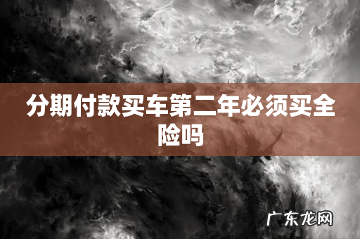 分期付款买车第二年必须买全险吗