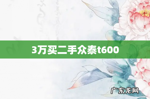 3万买二手众泰t600