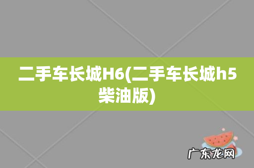 二手车长城h5柴油版 二手车长城H6