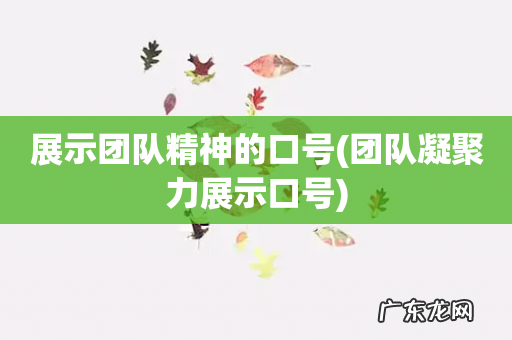 团队凝聚力展示口号 展示团队精神的口号