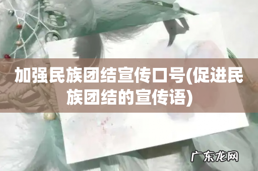 促进民族团结的宣传语 加强民族团结宣传口号