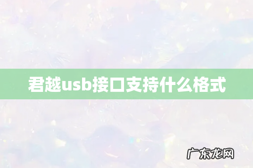 君越usb接口支持什么格式