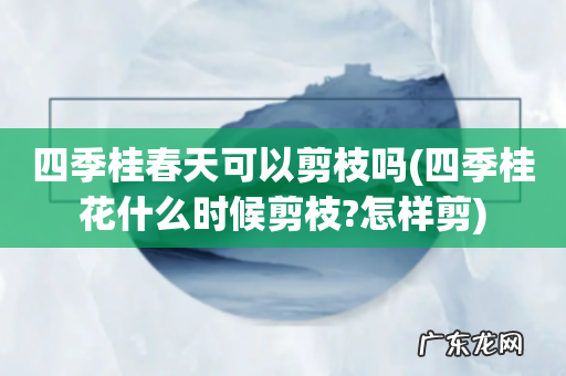 四季桂花什么时候剪枝?怎样剪 四季桂春天可以剪枝吗