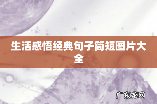 生活感悟经典句子简短图片大全