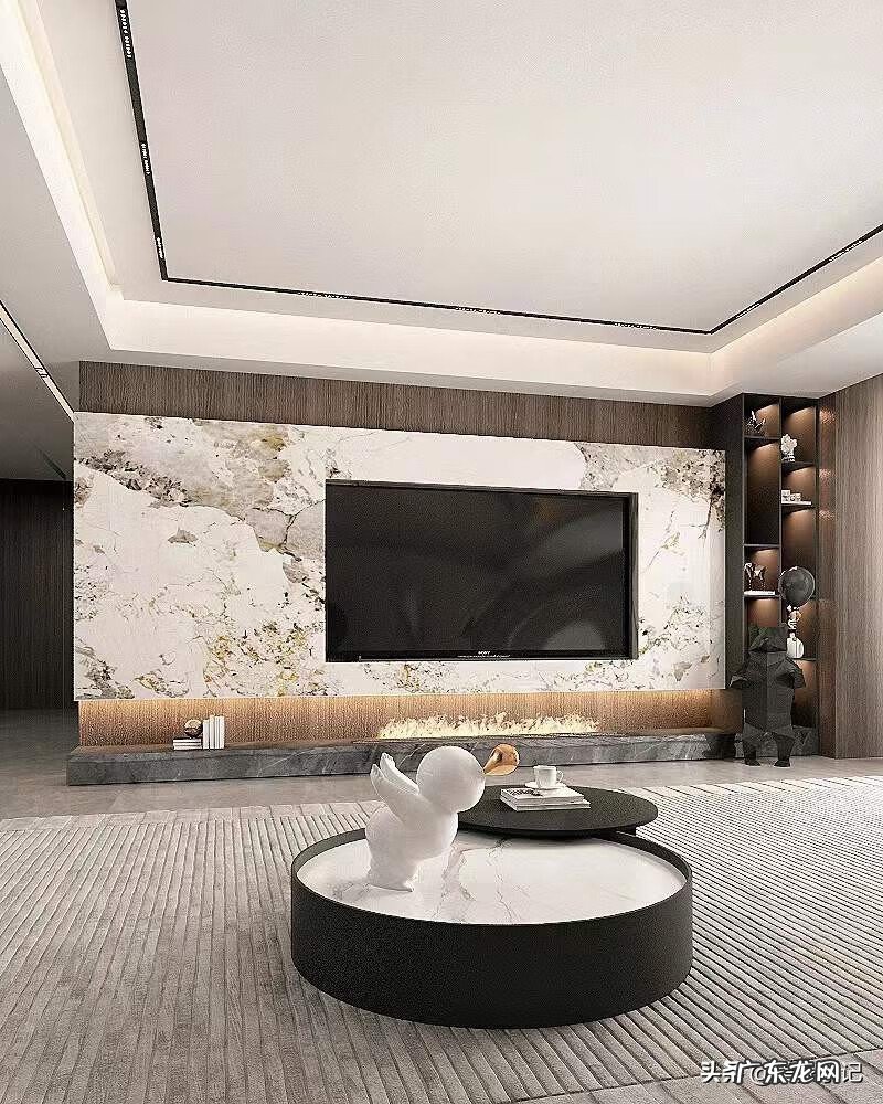 卫生间浴室柜风水镜图片 岩板一体盆浴室柜效果图