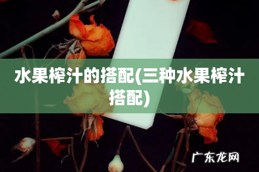 三种水果榨汁搭配 水果榨汁的搭配