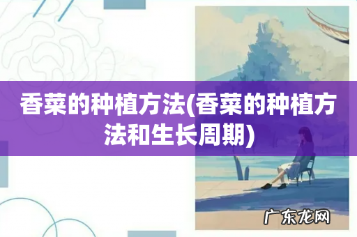 香菜的种植方法和生长周期 香菜的种植方法