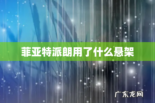 菲亚特派朗用了什么悬架