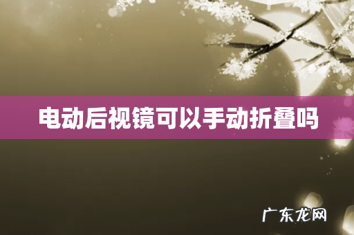 电动后视镜可以手动折叠吗