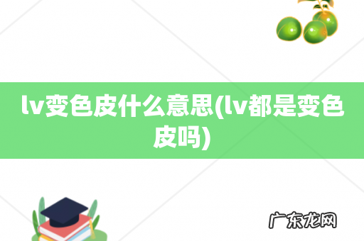 lv都是变色皮吗 lv变色皮什么意思