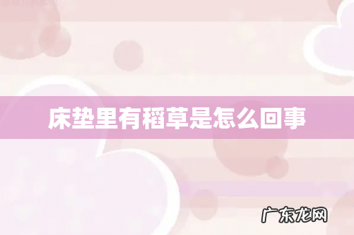 床垫里有稻草是怎么回事