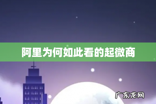 阿里为何如此看的起微商