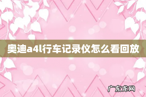 奥迪a4l行车记录仪怎么看回放