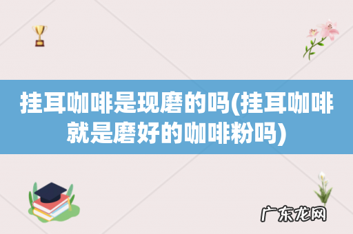 挂耳咖啡就是磨好的咖啡粉吗 挂耳咖啡是现磨的吗
