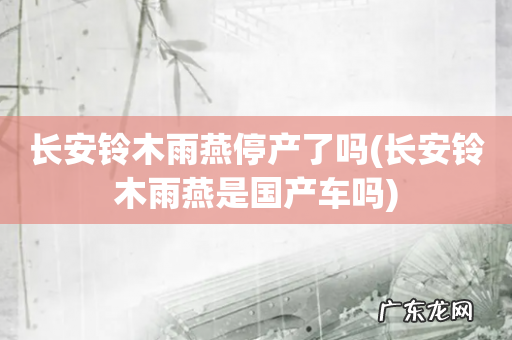 长安铃木雨燕是国产车吗 长安铃木雨燕停产了吗