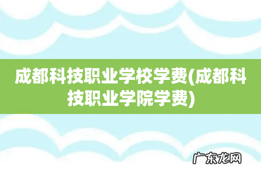 成都科技职业学院学费 成都科技职业学校学费