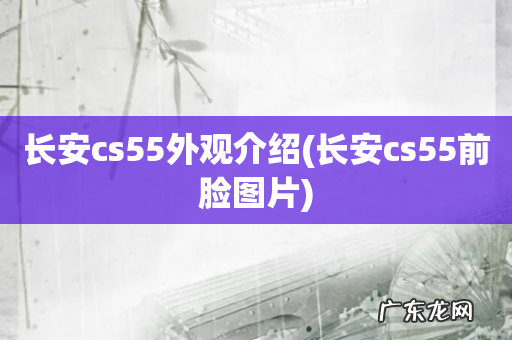 长安cs55前脸图片 长安cs55外观介绍