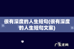 很有深度的人生短句文案 很有深度的人生短句