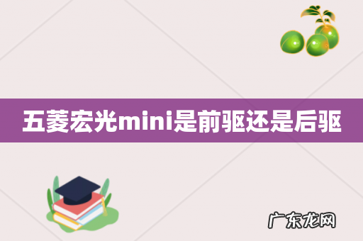 五菱宏光mini是前驱还是后驱