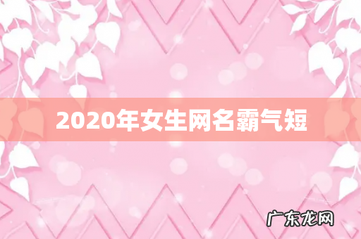 2020年女生网名霸气短