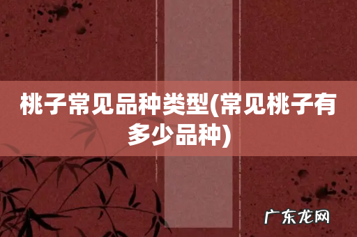 常见桃子有多少品种 桃子常见品种类型