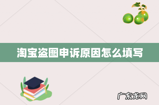 淘宝盗图申诉原因怎么填写