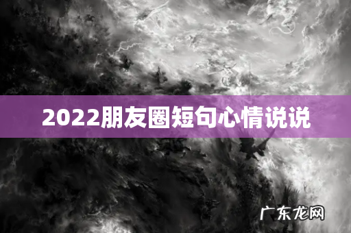 2022朋友圈短句心情说说