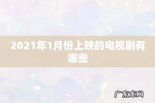 2021年1月份上映的电视剧有哪些