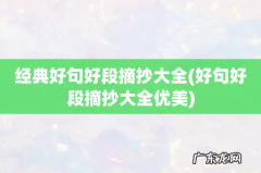 好句好段摘抄大全优美 经典好句好段摘抄大全