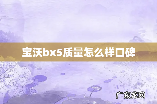 宝沃bx5质量怎么样口碑