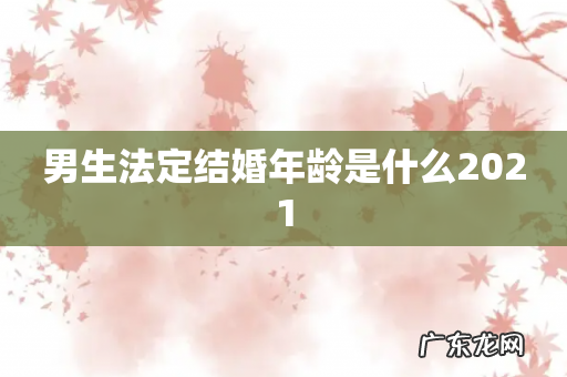 男生法定结婚年龄是什么2021