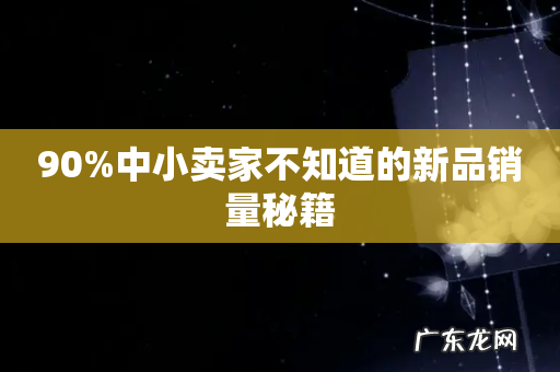 90%中小卖家不知道的新品销量秘籍