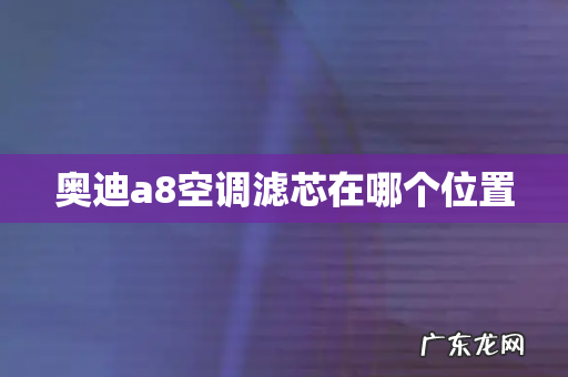 奥迪a8空调滤芯在哪个位置