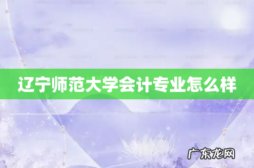 辽宁师范大学会计专业怎么样