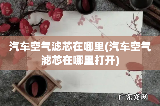 汽车空气滤芯在哪里打开 汽车空气滤芯在哪里