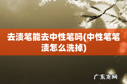 中性笔笔渍怎么洗掉 去渍笔能去中性笔吗