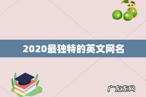 2020最独特的英文网名