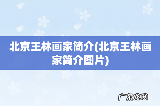 北京王林画家简介图片 北京王林画家简介