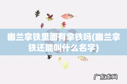 幽兰拿铁还能叫什么名字 幽兰拿铁里面有拿铁吗