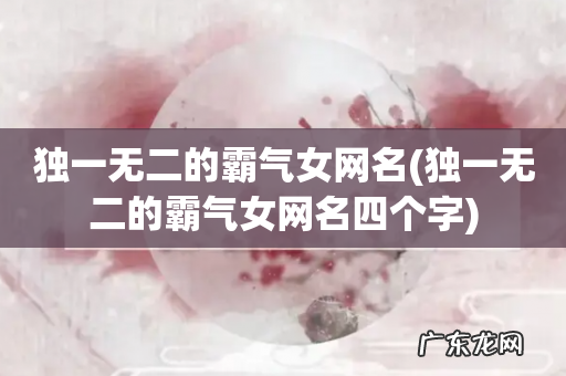 独一无二的霸气女网名四个字 独一无二的霸气女网名