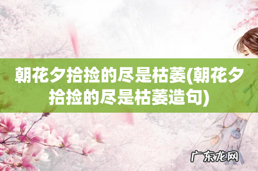 朝花夕拾捡的尽是枯萎造句 朝花夕拾捡的尽是枯萎