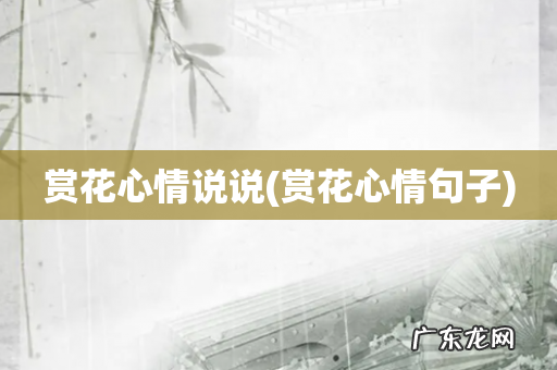 赏花心情句子 赏花心情说说