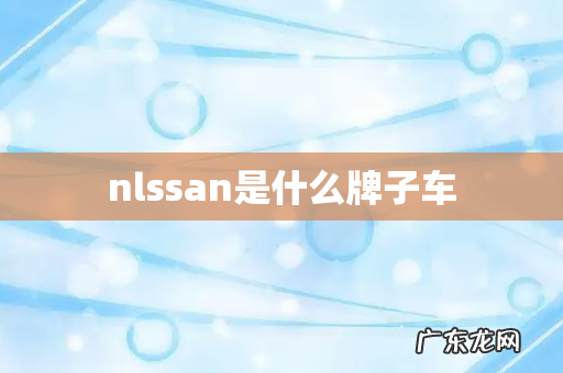 nlssan是什么牌子车